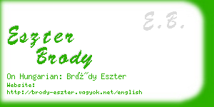 eszter brody business card